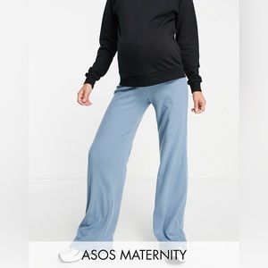 ASOS DESIGN • Maternity Overbump Straight Leg Mini Rib Pants